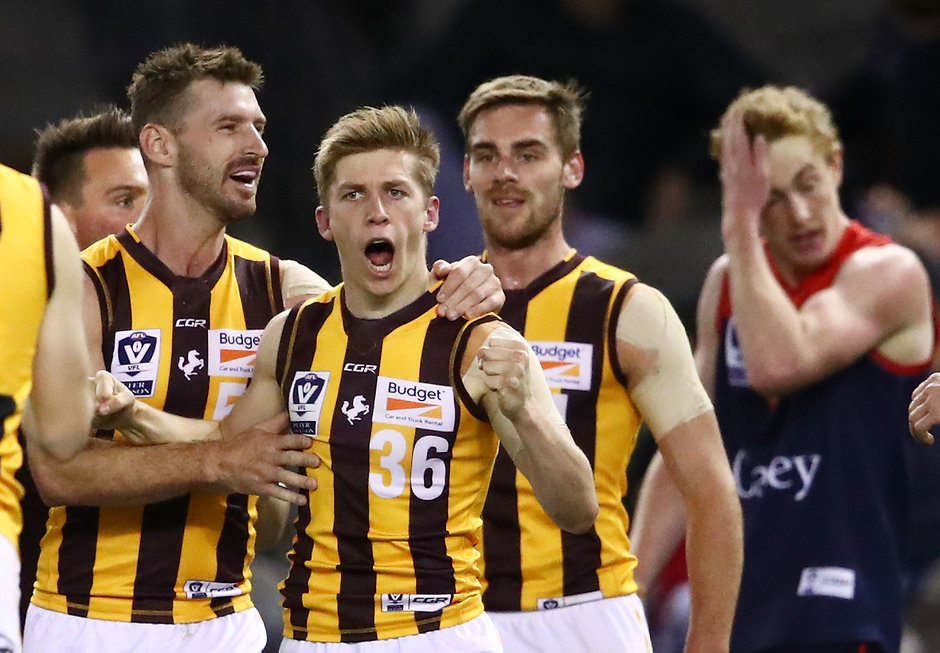 More from Telstra        					            AFL Clubs        Hawks' VFL finals star hopes he's earned his stripesWhere's your club at? Pre-season plans, injuries and more