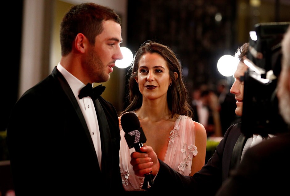 AFL 2018 Media - Swisse Brownlow Red Carpet Arrivals Taylor Walker and his partner Ellie Brown at this year's Brownlow Medal - AFL,Adelaide Crows,Taylor Walker