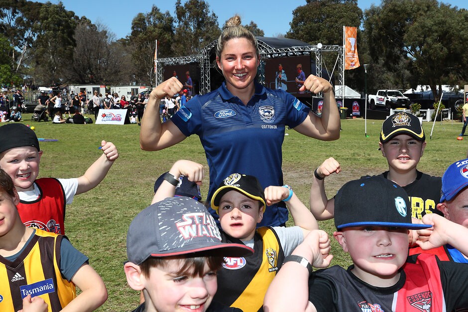 AFL 2018 Media - AFL Footy Festival 270918 Melissa Hickey's return from an ACL injury is coming along well - Geelong Cats,AFLW