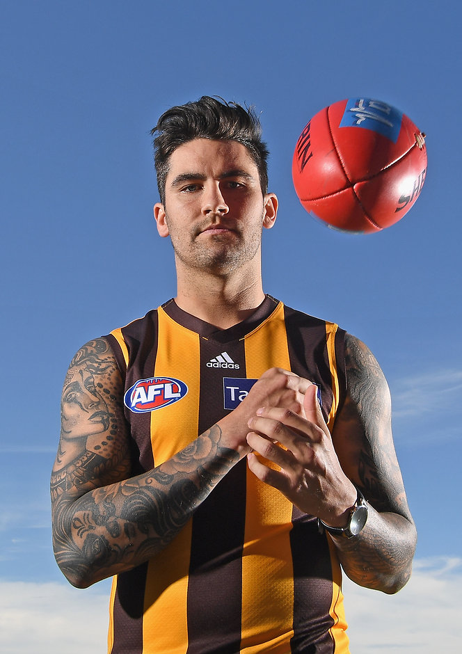 AFL 2018 Media - Chad Wingard Media Opportunity Chad Wingard pulled on a brown and gold jumper for the first time on Friday. - Chad Wingard