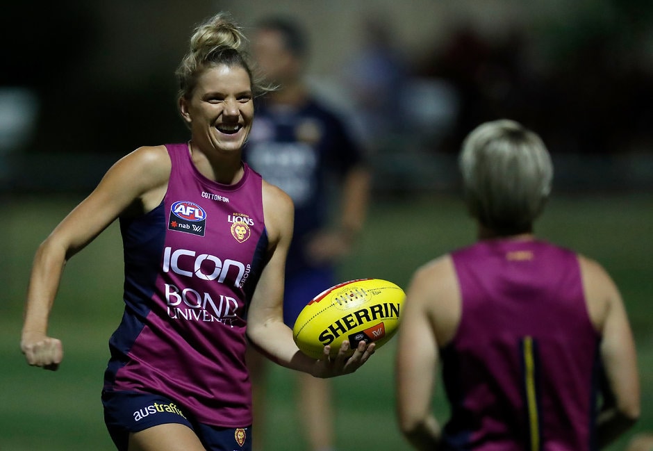 AFLW 2018 Training - Brisbane Lions 191118 Brisbane selected Paige Parker with the club's first pick in the 2018 NAB AFLW Draft - AFLW,Adelaide Crows,Brisbane Lions,Carlton Blues,Collingwood Magpies,Fremantle Dockers,Geelong Cats,GWS Giants,Melbourne Demons,North Melbourne Kangaroos,Western Bulldogs,Jessica Foley,Paige Parker,Rhiannon Watt,Maddie Shevlin,Philipa Seth,Brittany Perry,Casey Sherriff,Jessie Davies,Renee Garing,Alison Drennan