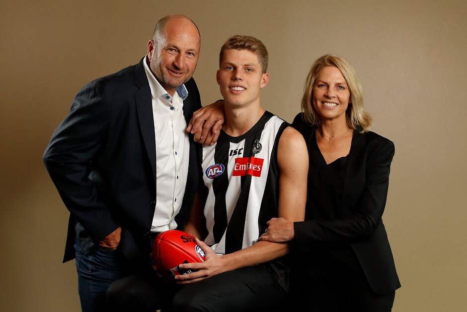 AFL 2018 Media - NAB AFL Draft New Pie Will Kelly with family at the NAB AFL Draft on Friday - AFL,Draft,Collingwood Magpies