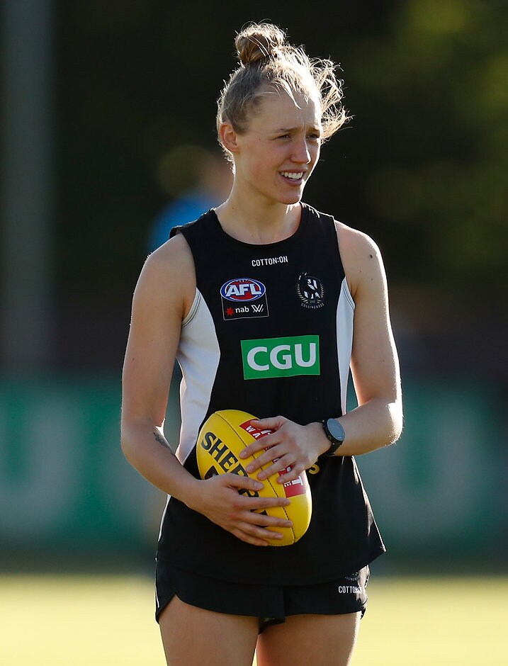 Darcy Guttridge at training - AFLW,Collingwood Magpies
