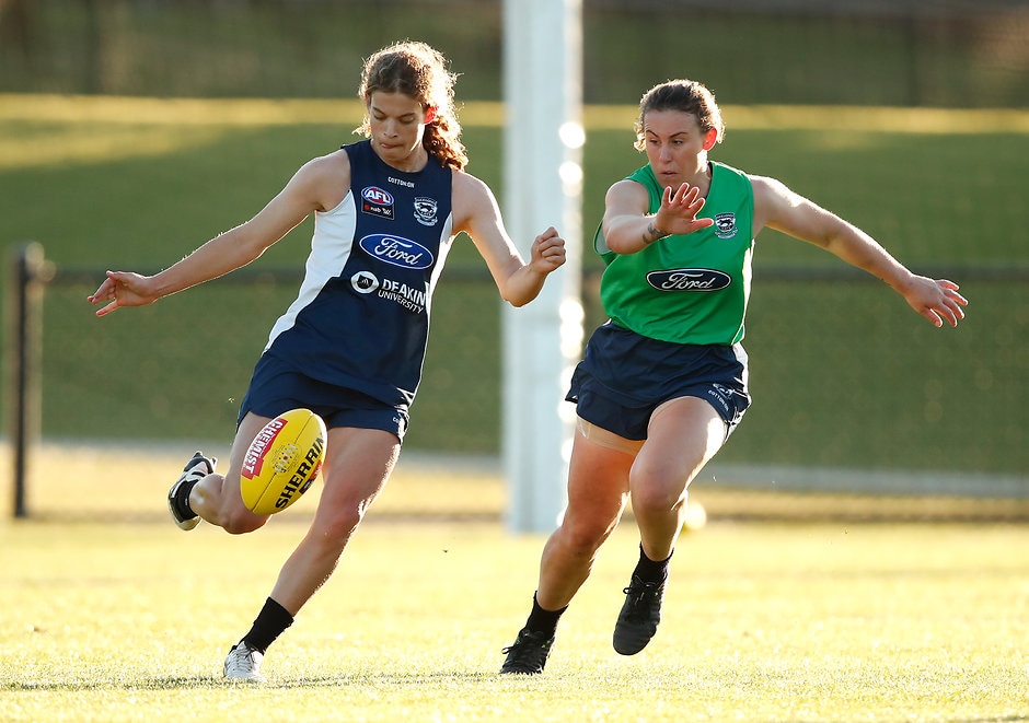 AFLW 2018 Training - Geelong Cats 291118 Nina Morrison underwent scans this morning which confirmed a rupture to her right ACL - Geelong Cats,Nina Morrison