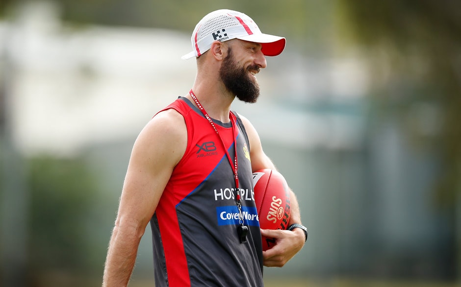 AFL 2018 Training - Gold Coast 131218 GOLD COAST, AUSTRALIA - DECEMBER 13: Nick Malceski, Development Coach of the Suns looks on during the Gold Coast Suns training session at Metricon Stadium on December 13, 2018 on the Gold Coast, Australia. (Photo by Adam Trafford/AFL Media)
