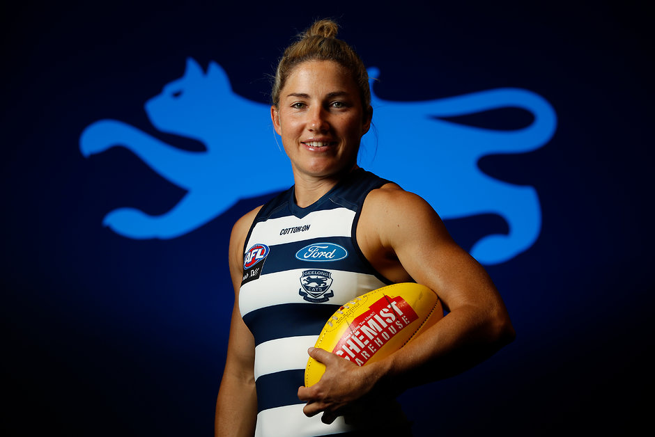 AFLW 2019 Portraits - Geelong Cats AFLW captain Melissa Hickey will play her first VFLW game for the club on Saturday. - Geelong Cats,Melissa Hickey