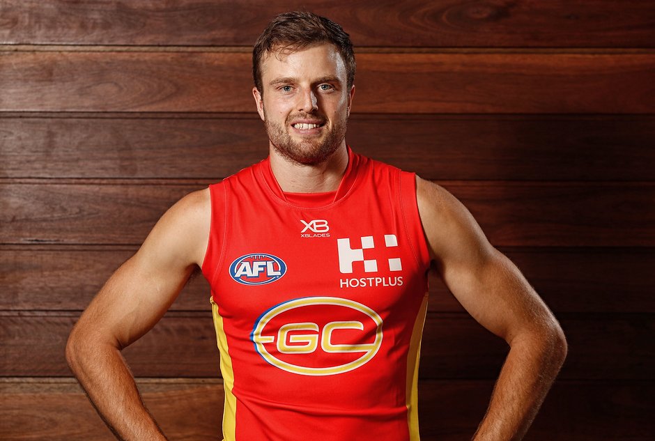 AFL 2019 Portraits - Gold Coast Suns GOLD COAST, AUSTRALIA - JANUARY 24: Jordan Murdoch of the Suns poses for a photograph during the Gold Coast Suns 2019 official team photo day at Metricon Stadium on January 24, 2019 on the Gold Coast, Australia. (Photo by Michael Willson/AFL Media)
