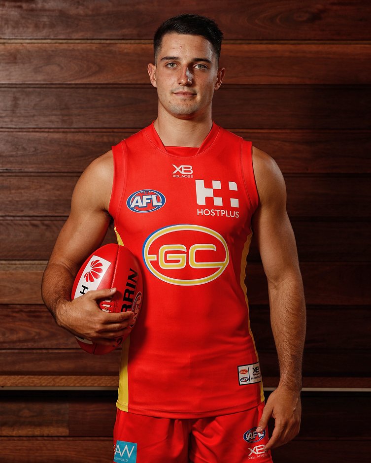 AFL 2019 Portraits - Gold Coast Suns GOLD COAST, AUSTRALIA - JANUARY 24: Brayden Fiorini of the Suns poses for a photograph during the Gold Coast Suns 2019 official team photo day at Metricon Stadium on January 24, 2019 on the Gold Coast, Australia. (Photo by Michael Willson/AFL Media)