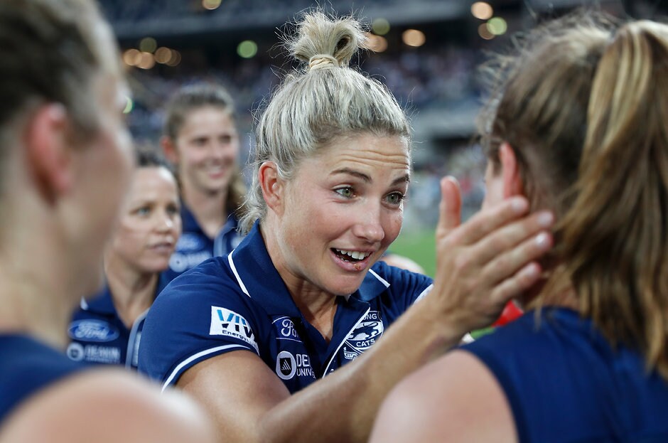 AFLW 2019 Rd 01 - Geelong v Collingwood Geelong captain Melissa Hickey says all players have a responsibility to be role models within the community. - Geelong Cats,Melissa Hickey