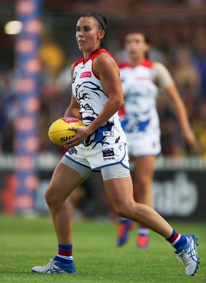 AFLW 2019 Rd 01 - Adelaide v Western Bulldogs A member of the leadership group across her three years at VU Whitten Oval, Callinan made six appearances for the Bulldogs in 2019. - Western Bulldogs