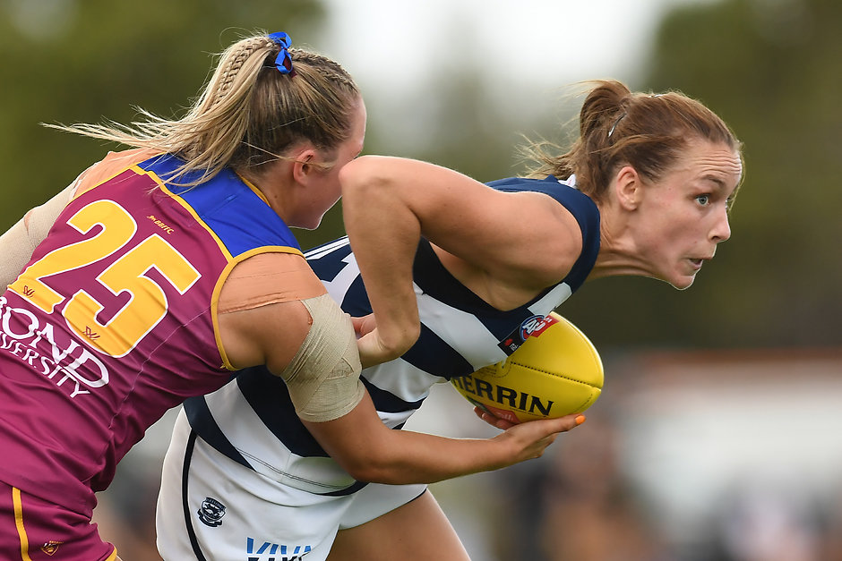 AFLW 2019 Round 05 - Brisbane v Geelong Geelong and Brisbane are fighting for a place in this year's finals series. - Geelong Cats