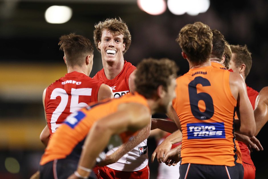AFL 2019 JLT Community Series - GWS v Sydney Nick Blakey will make his debut for the Swans against the Bulldogs on Saturday night - AFL,Western Bulldogs,Sydney Swans,Marvel Stadium,Brisbane Lions,West Coast Eagles