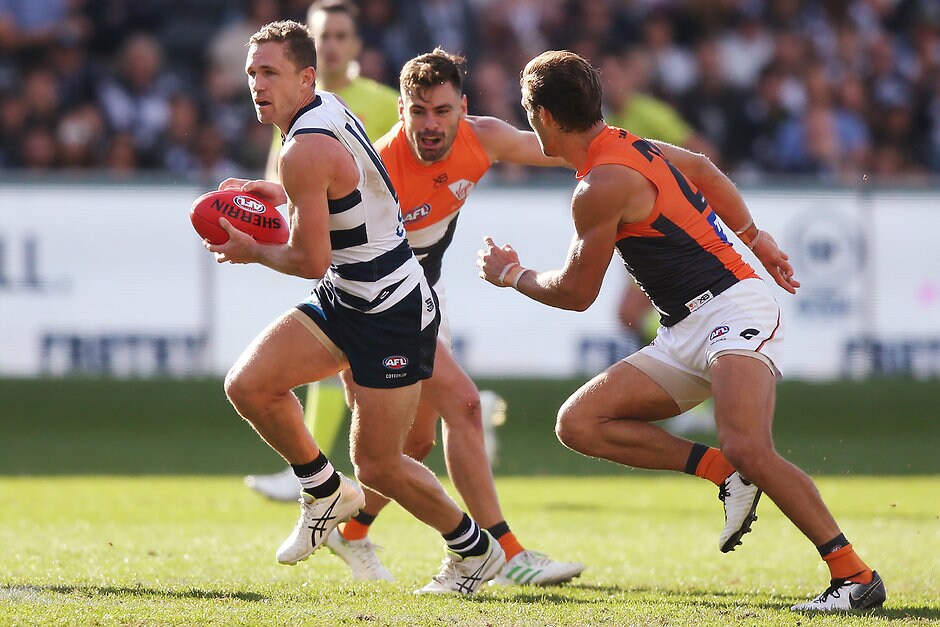 AFL 2019 Round 04 - Geelong v GWS Captain Joel Selwood was named in the Cats' best. - Geelong Cats