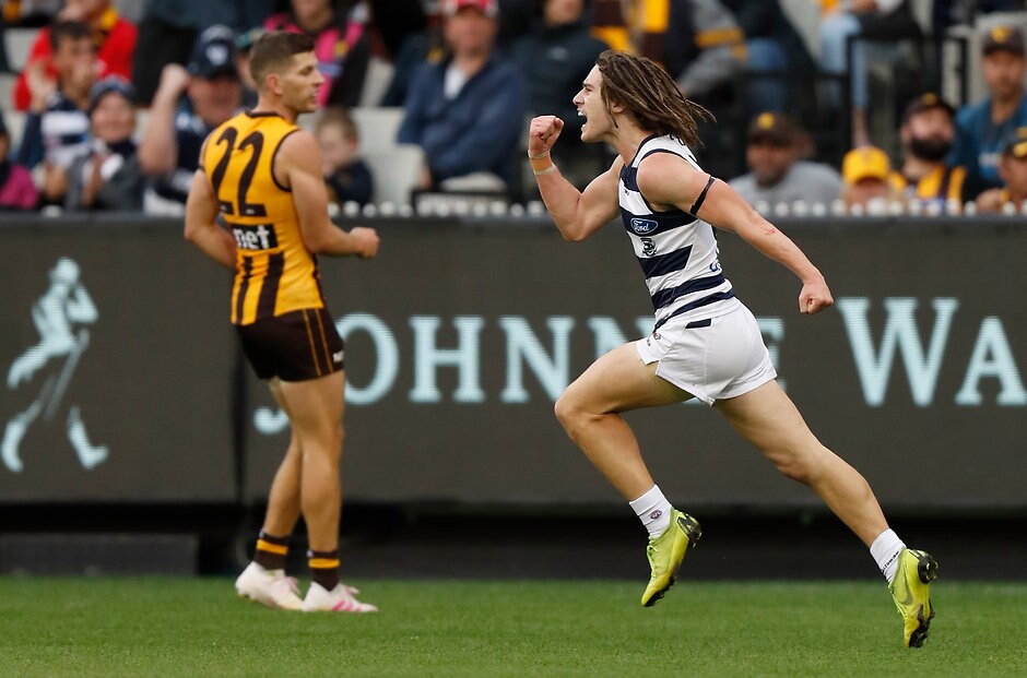 AFL 2019 Round 05 - Hawthorn v Geelong Gryan Miers has been a revelation for the Cats this season. - Geelong Cats,Gryan Miers
