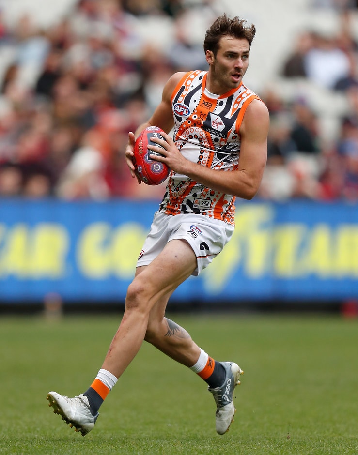AFL 2019 Round 10 - Melbourne v GWS Giant Jeremy Finlayson took nine marks to help him to a solid 82 points on the weekend - AFL,Tag-Fantasy,Fantasy