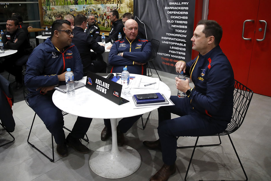AFL 2019 Media - NAB AFL Mid-Season Rookie Draft Binuk Kodituwakku (left) plays an integral role in Adelaide's recruiting strategy - AFL,Adelaide Crows,Draft,Trade,Explainers,Tag-Explainers