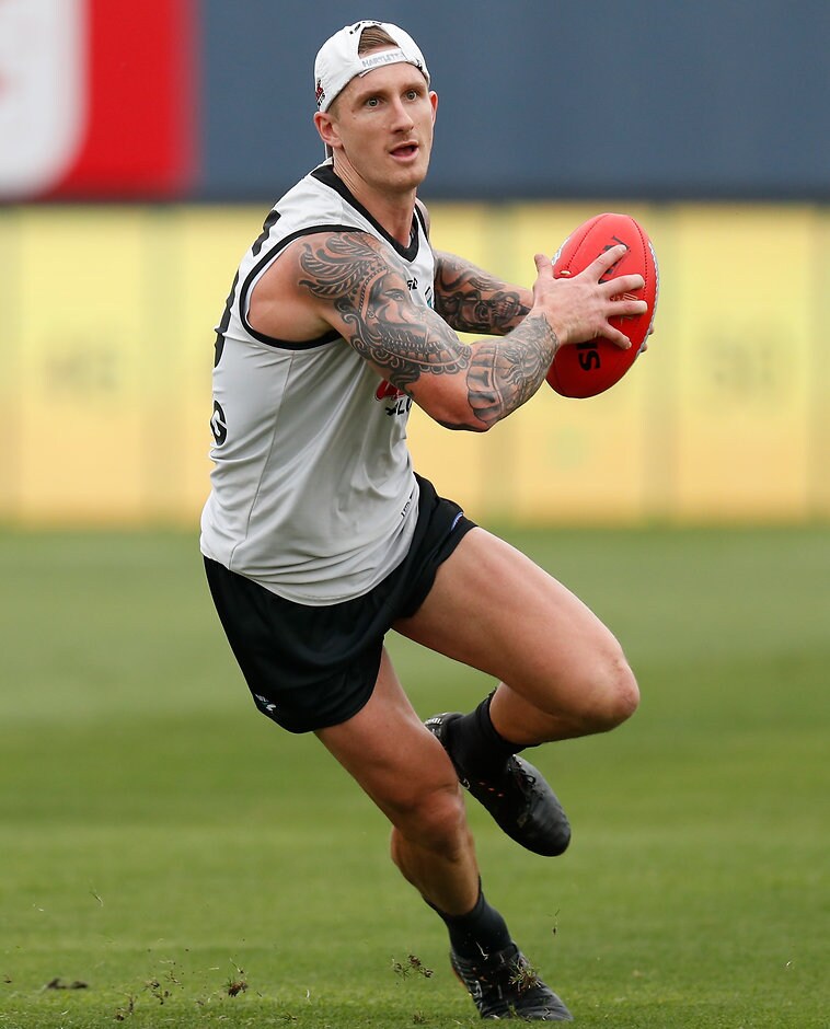 AFL 2019 Training - Port Adelaide 300519 SHANGHAI, CHINA - MAY 30: Hamish Hartlett of the Power in action during the Port Adelaide Power training session at Adelaide Arena at Jiangwan Stadium on May 30, 2019 in Shanghai, China. (Photo by Michael Willson/AFL Photos)