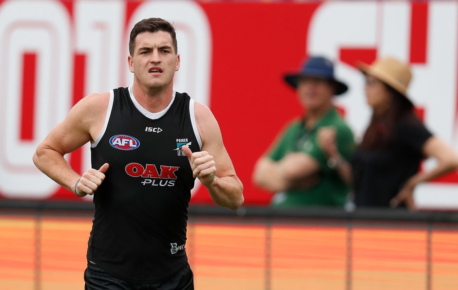 AFL 2019 Training - Port Adelaide 300519 Tom Rockliff has had a huge day for Port Adelaide in the SANFL - AFL,SANFL,Port Adelaide Power,Port Adelaide Magpies,Tag-Fantasy,Fantasy,Tom Rockliff