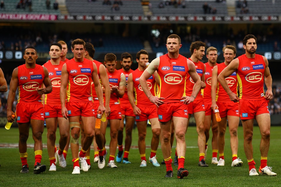 AFL 2019 Round 20 - Collingwood v Gold Coast The Suns' 2019 on-field pain will extend to the upcoming NAB AFL Trade Period. All pictures: AFL Photos - AFL,Gold Coast Suns,Brisbane Lions,Ely Smith,Tag-Trade,Trade