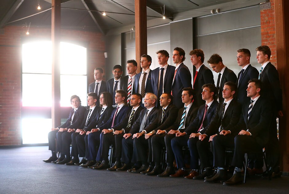 AFL 2019 Media - NAB AFL Rising Star The nominees for this year's NAB AFL Rising Star pose for a group photo. Picture: Getty Images - AFL,Rising Star