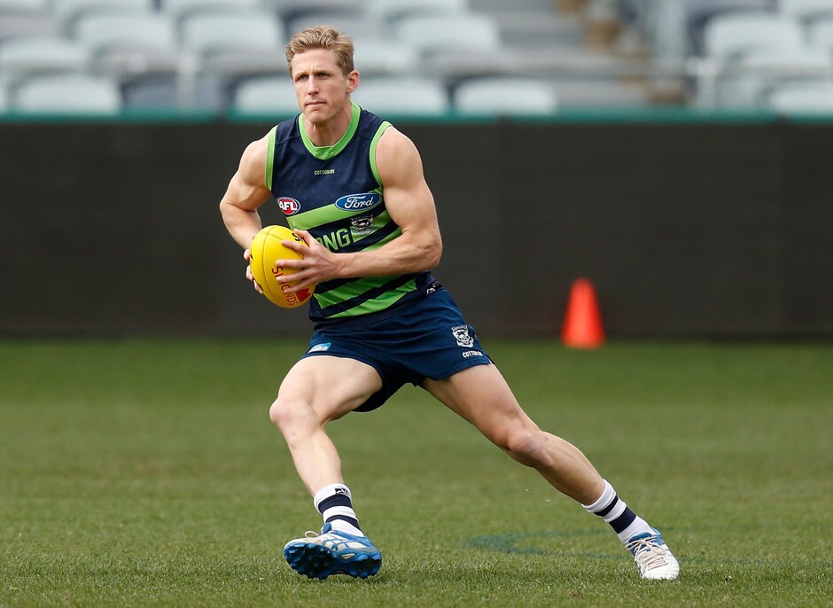 AFL 2019 Training - Geelong 100919 Scott Selwood at training on Tuesday at GMHBA Stadium. - Geelong Cats,West Coast Eagles