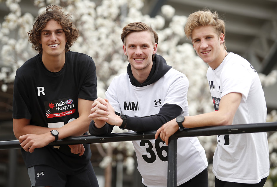 AFL 2019 Media - AFL Draft Combine Luke Jackson, Noah Anderson and Dylan Stephens. - Geelong Cats,Tag-Draft